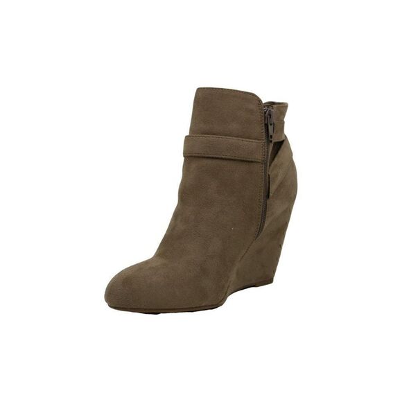Rebel By Zigi Soho Taupe Wedge Booties Shoes 6.5‎ - Picture 4 of 7